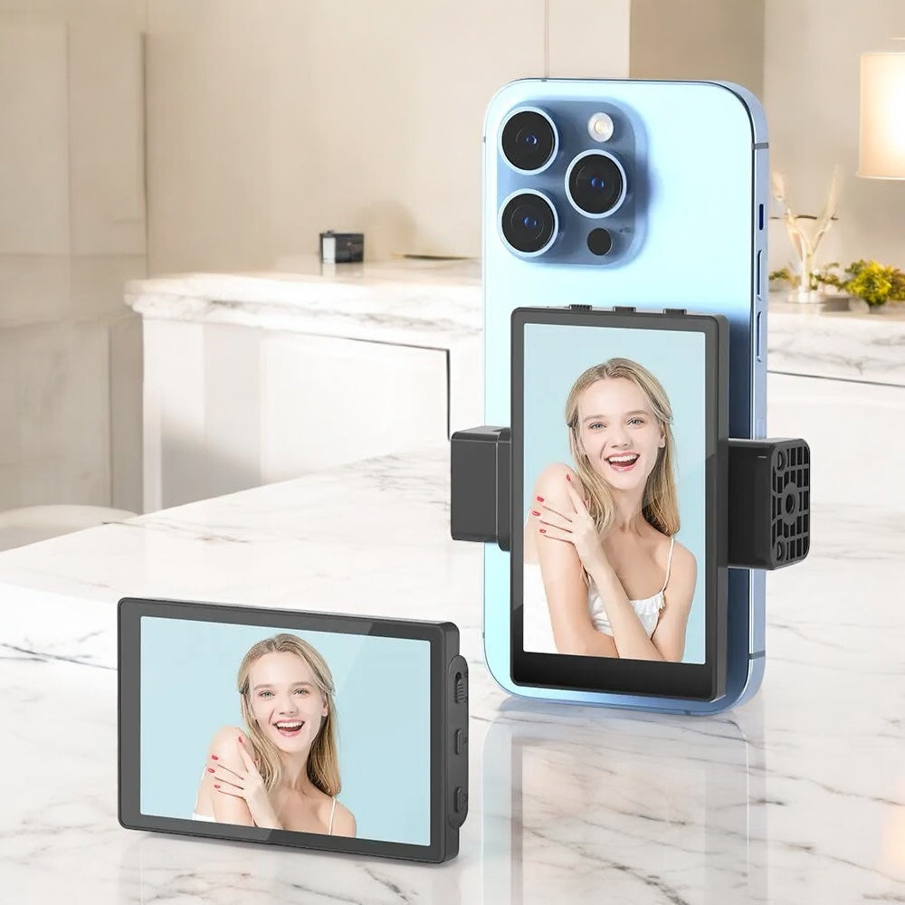 Phone Selfie Mirror Display Screen Smartphone Vlog Magnetic Clip Phone Rear Camera Photography Selfie Suitable