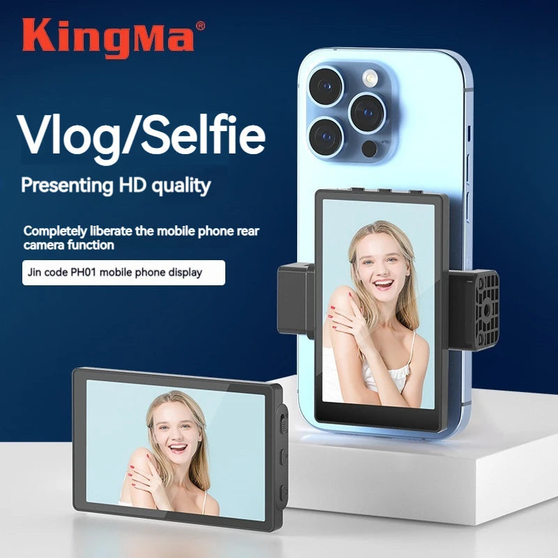 Phone Selfie Mirror Display Screen Smartphone Vlog Magnetic Clip Phone Rear Camera Photography Selfie Suitable